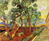 Gogh, Vincent van - Corner of the Asylum and the Garden with a Heavy,Sawn-Off Tree